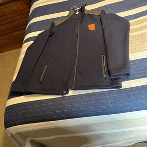 Rivalry Threads Dark Blue Bomber Jacket with Orange Accent Syracuse